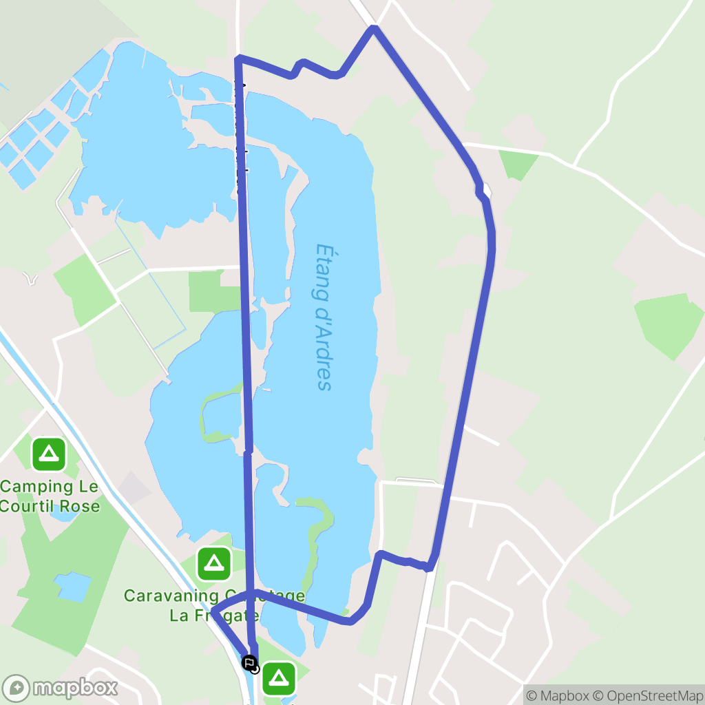 Ardres : carte du parcours de randonnée - France