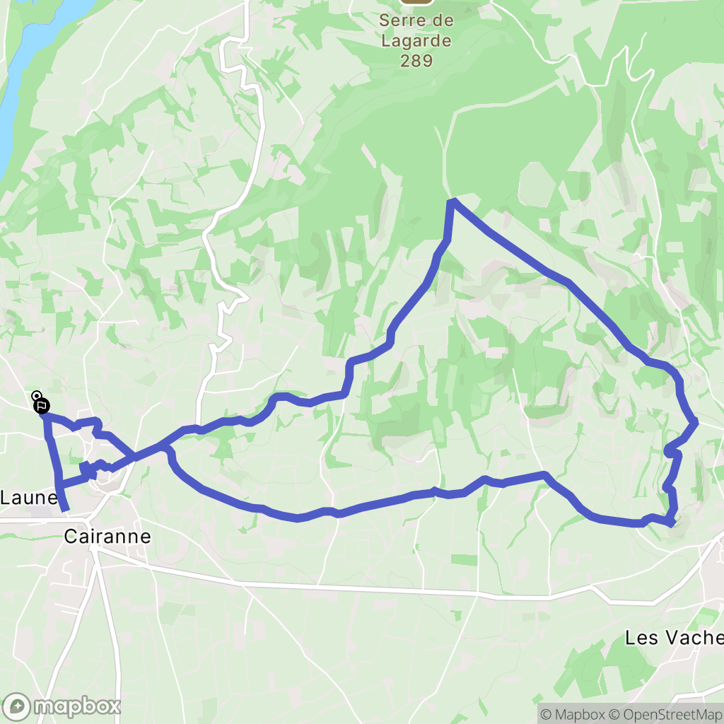 Cairanne : carte du parcours de randonnée - France