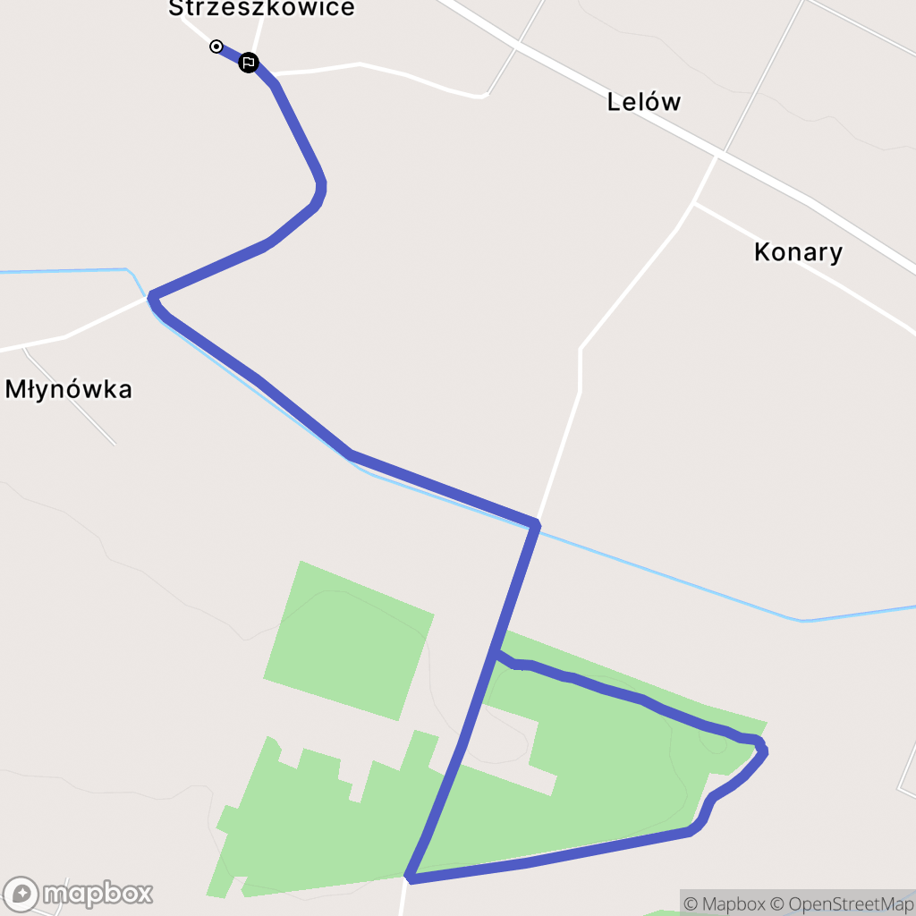 Strzeszkowice: mapa trasy - Poland