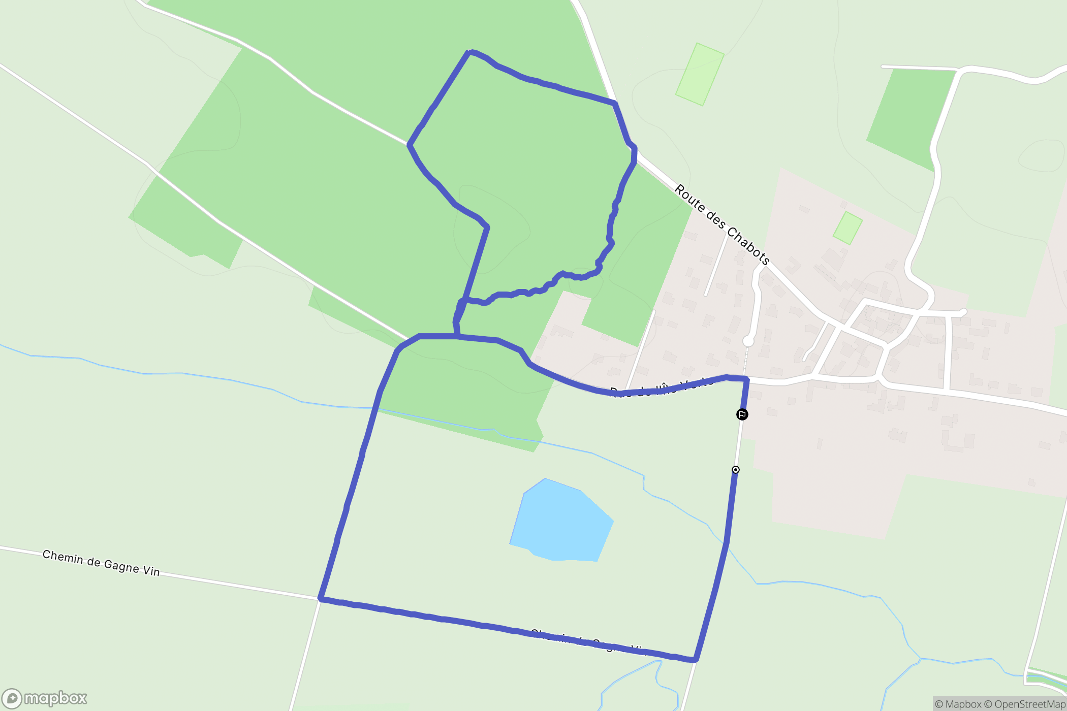 Balzac : carte du parcours de randonnée - France