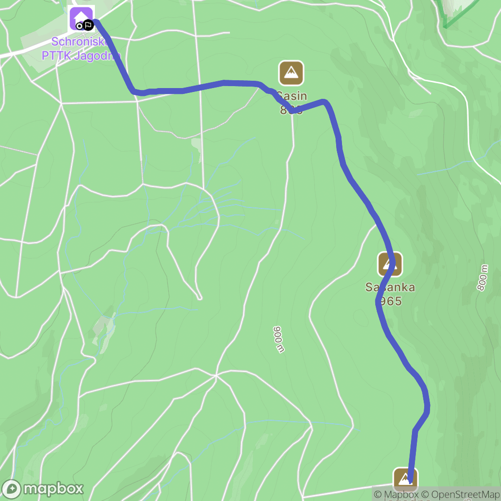 Spalona: mapa trasy - Poland