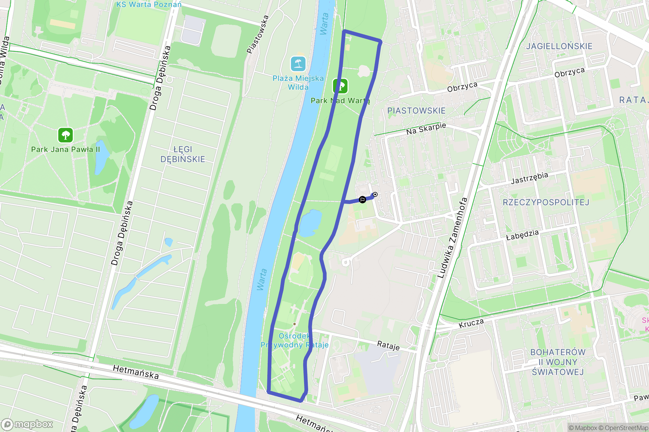 Poznań: mapa trasy - Poland