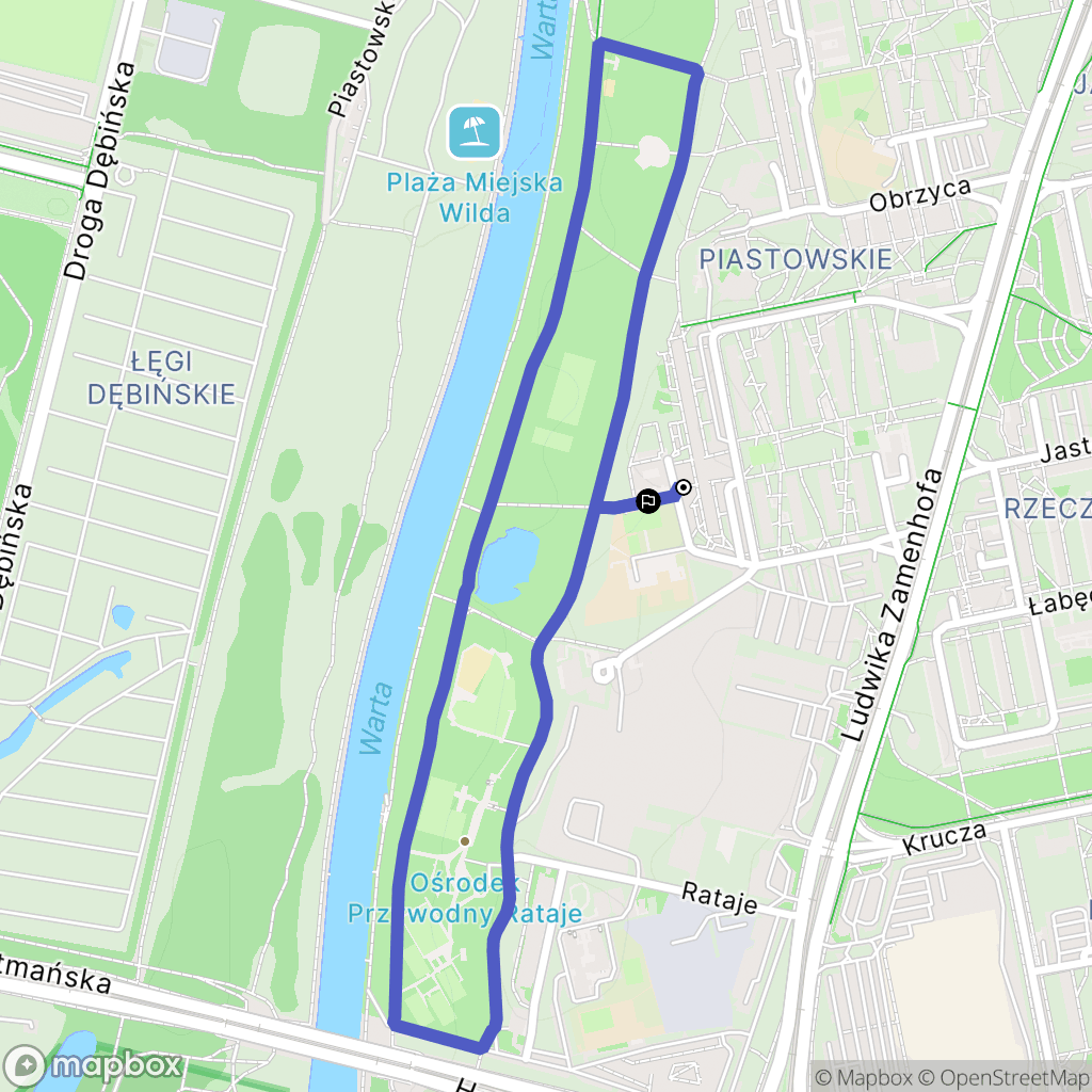 Poznań: mapa trasy - Poland