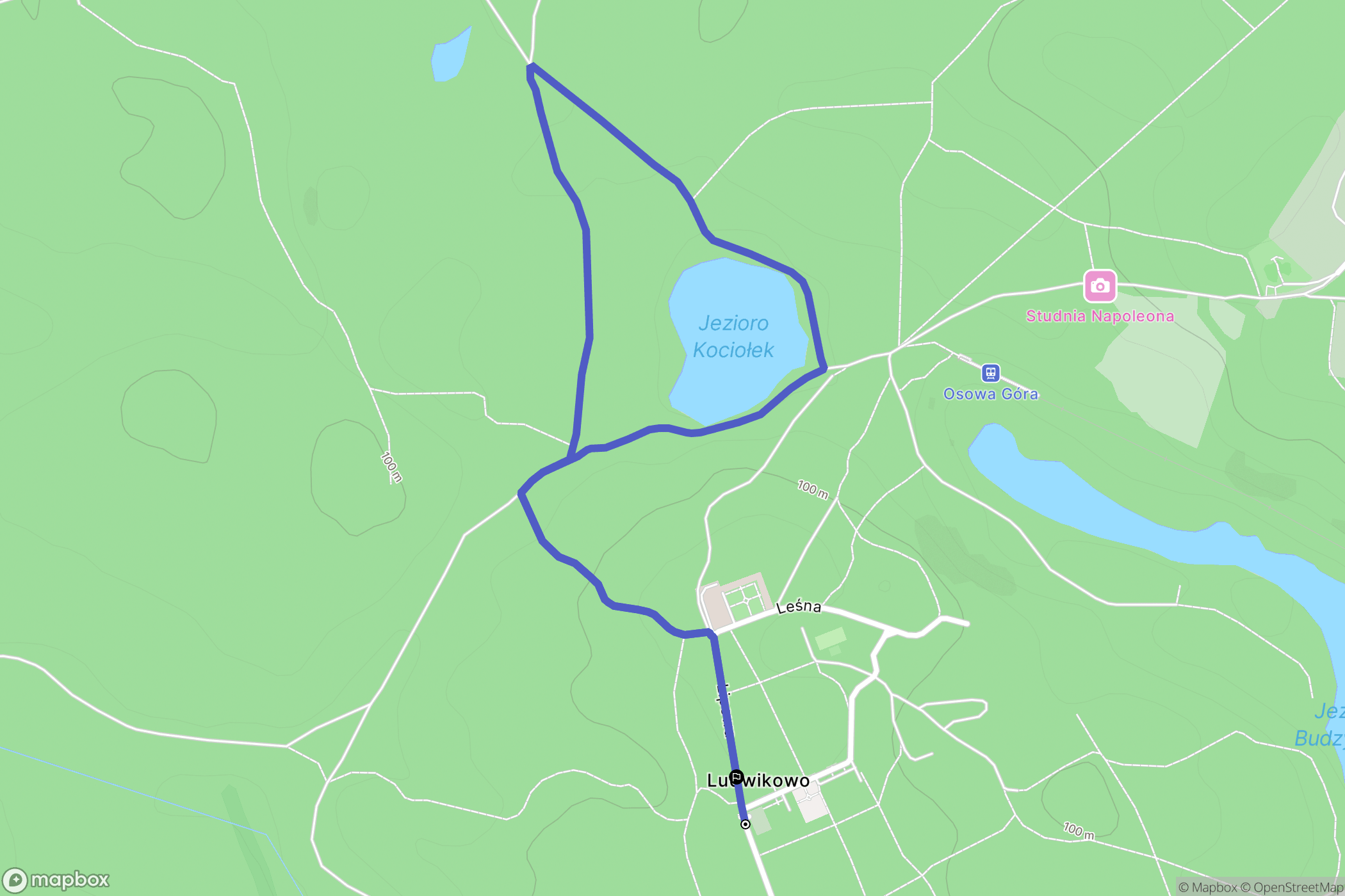 Ludwikowo: mapa trasy - Poland