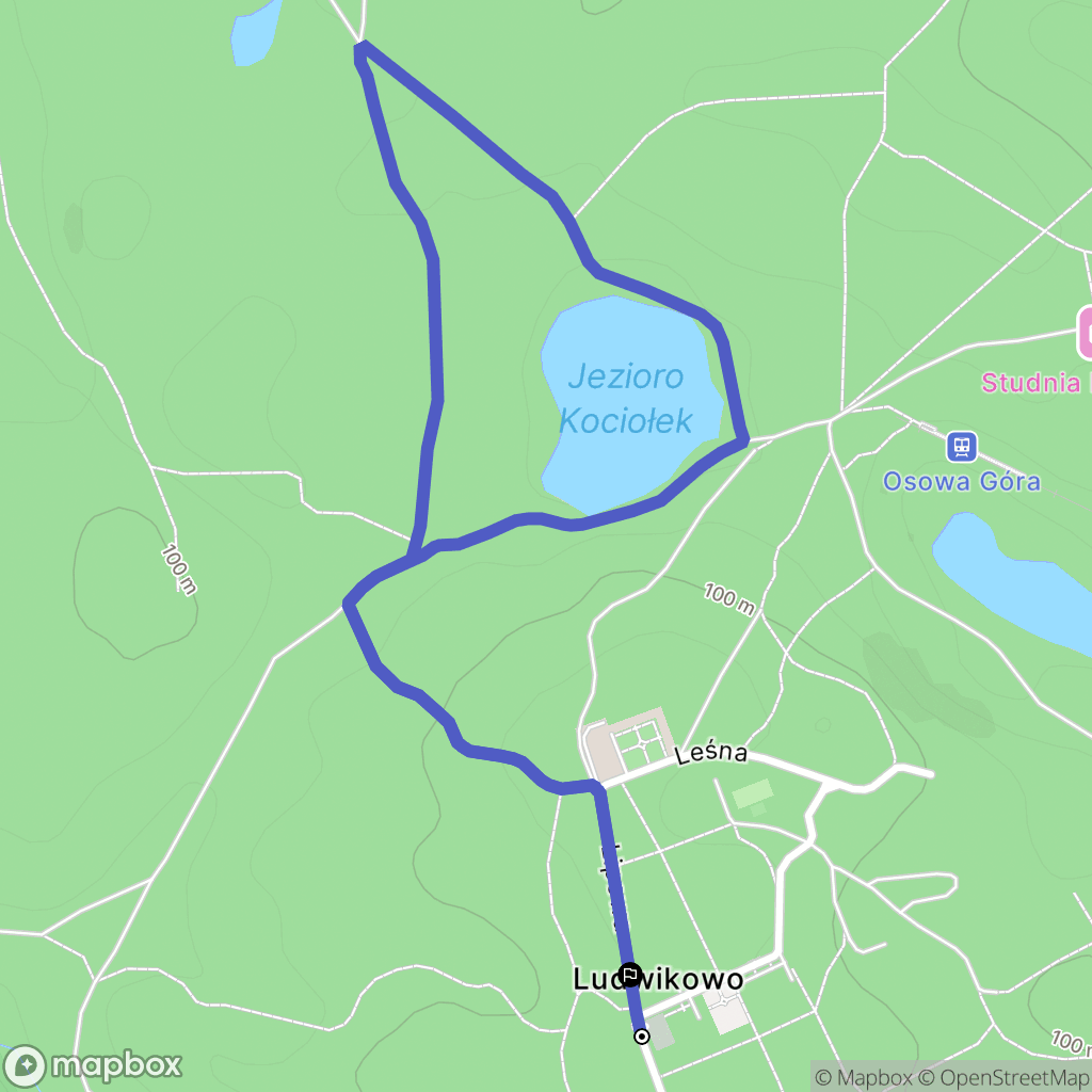 Ludwikowo: mapa trasy - Poland
