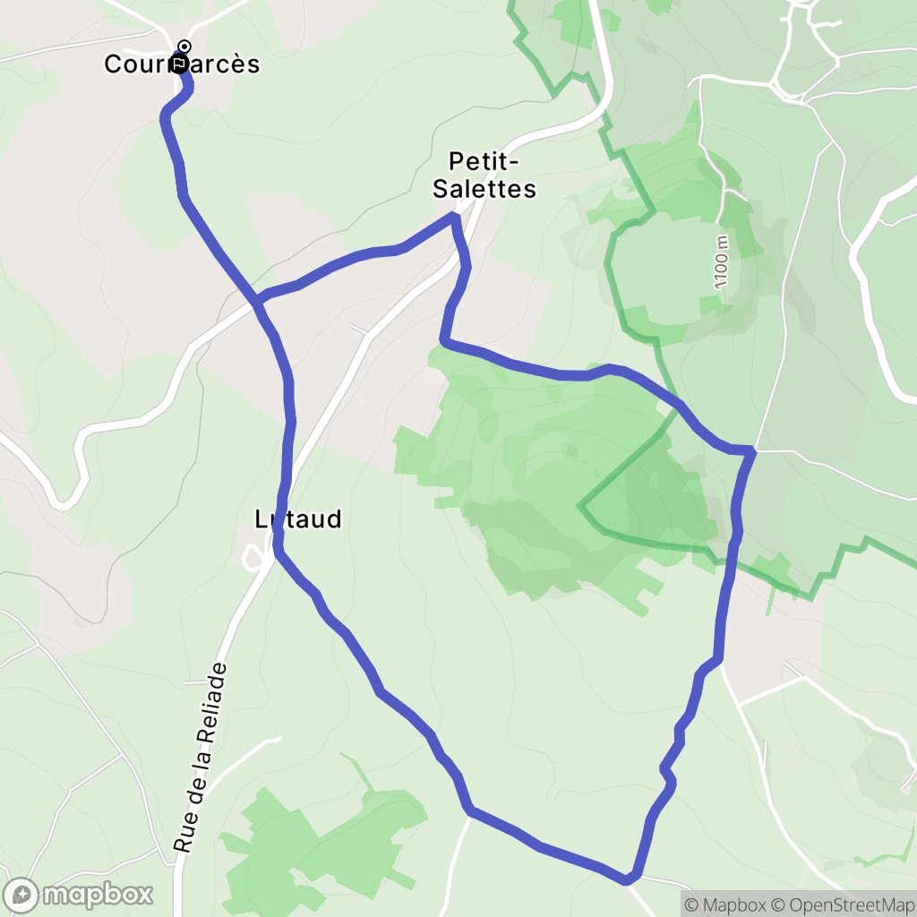 Saint-Martin-de-Fugères : carte du parcours de randonnée - France