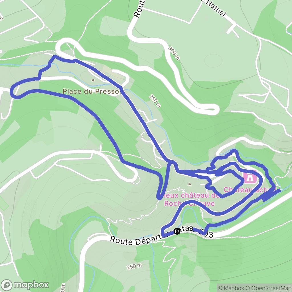 Malleval : carte du parcours de randonnée - France