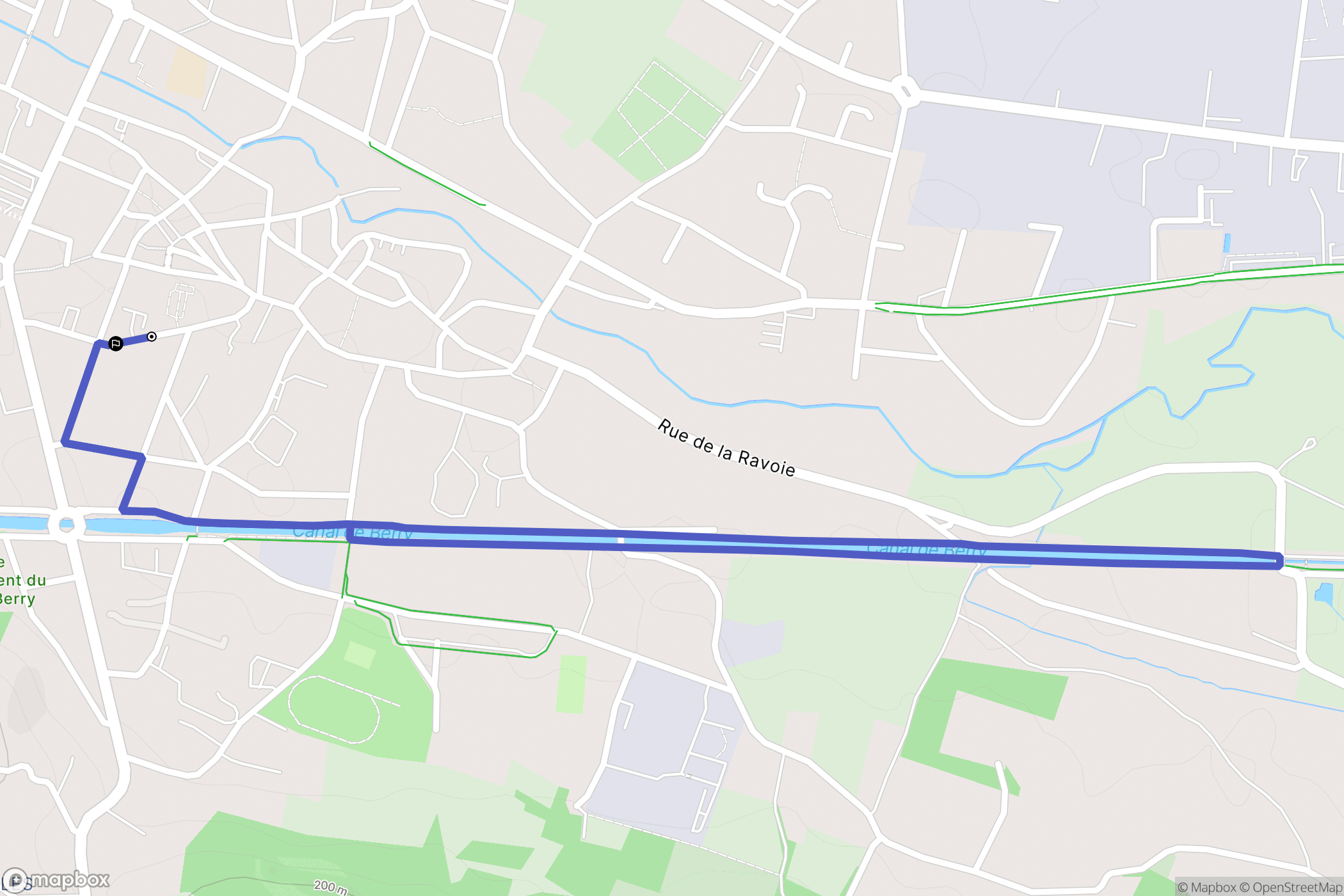 Saint-Amand-Montrond : carte du parcours de randonnée - France