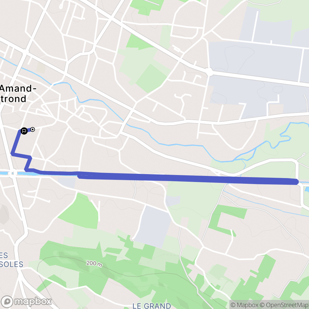 Saint-Amand-Montrond : carte du parcours de randonnée - France
