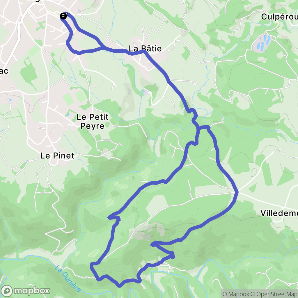 Sainte-Sigolène : carte du parcours de randonnée - France