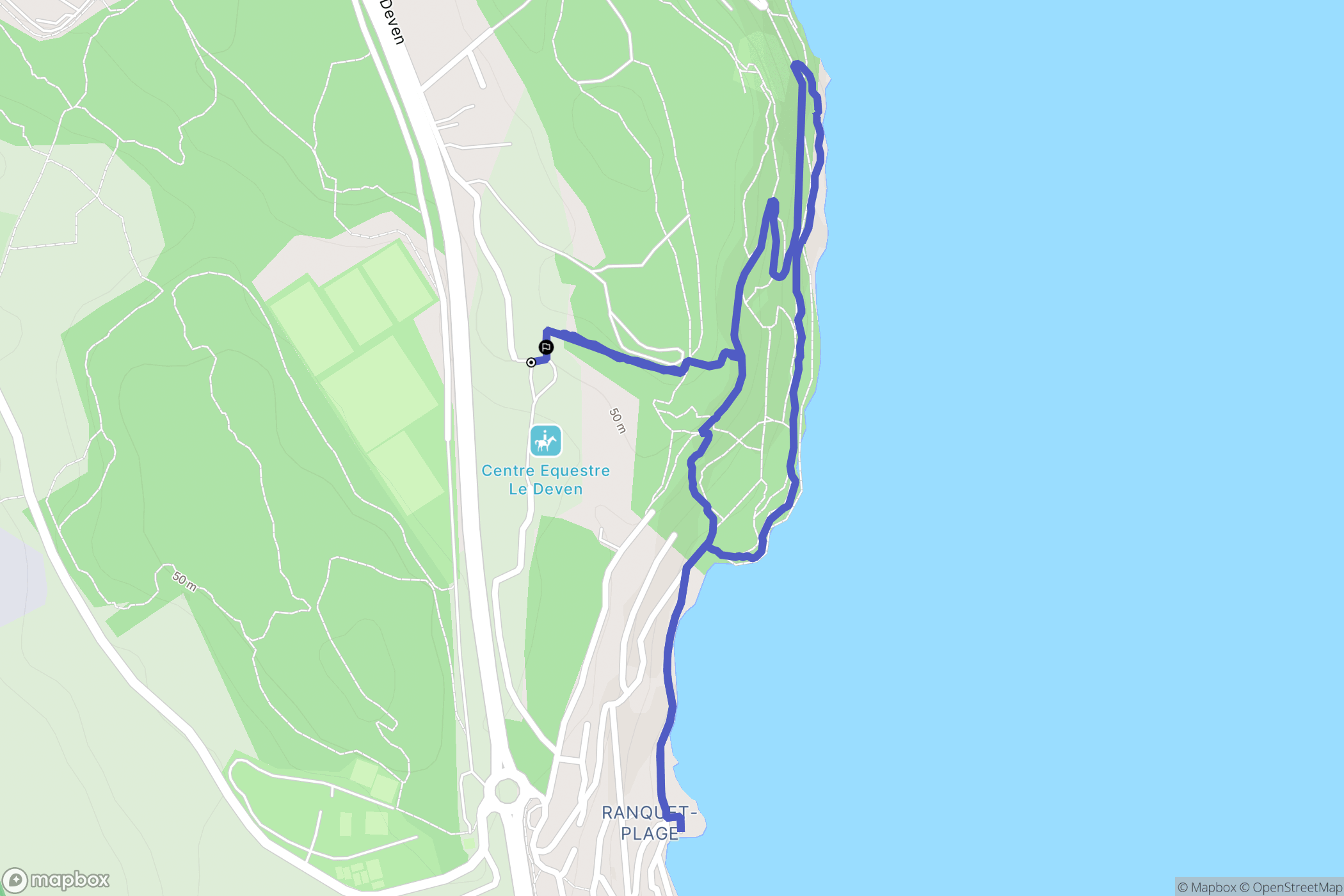 Istres : carte du parcours de randonnée - France