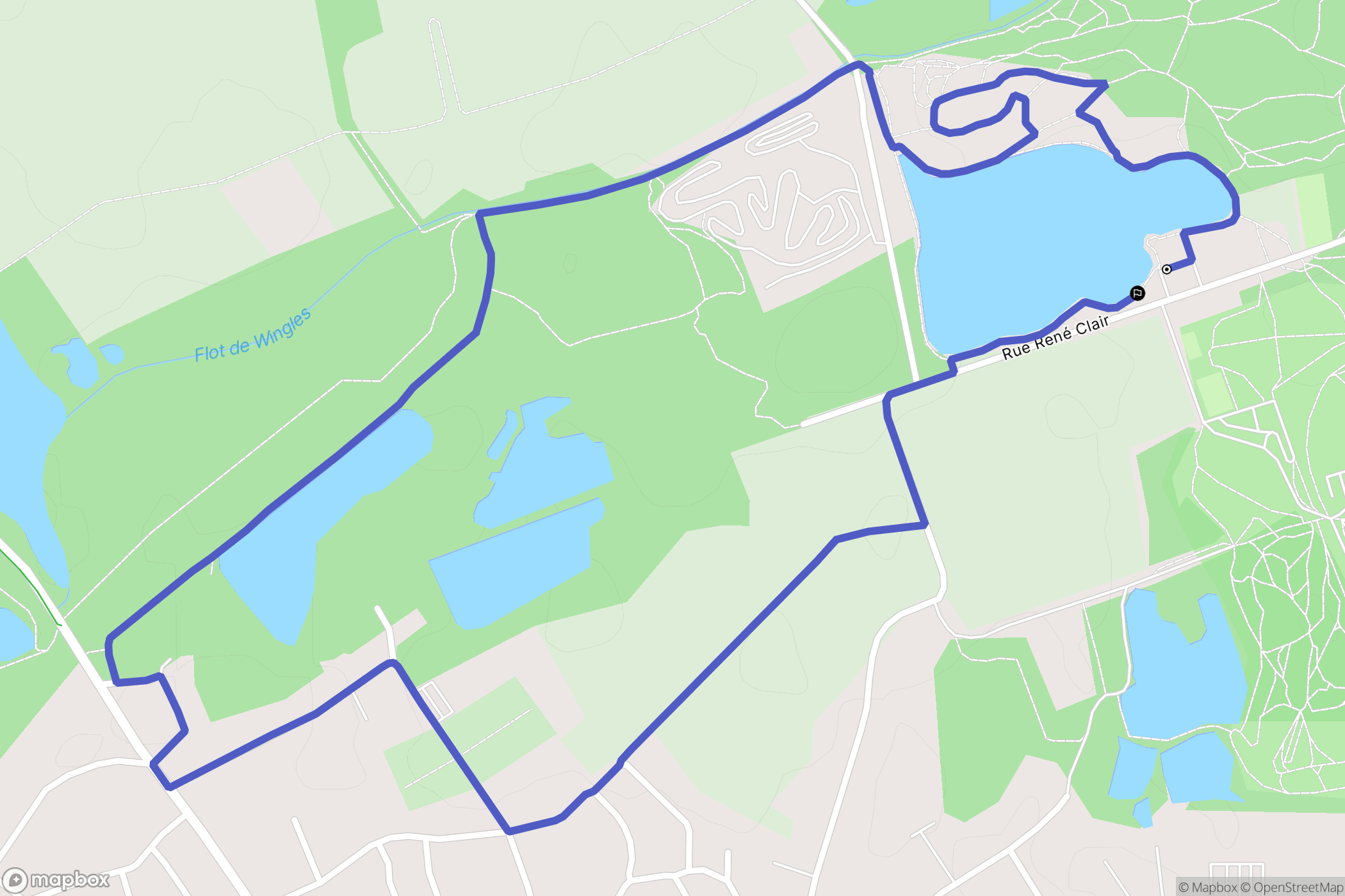 Wingles : carte du parcours de randonnée - France