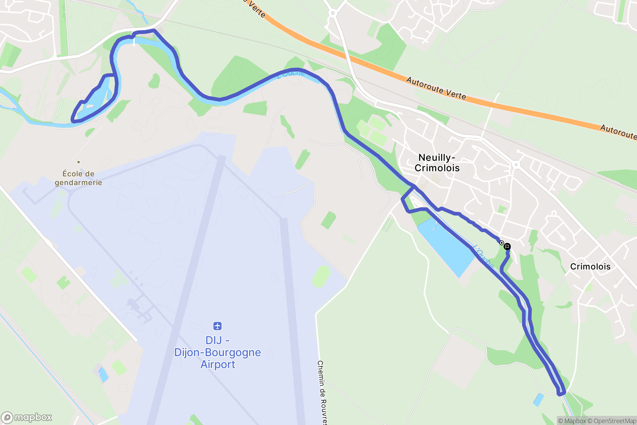 Neuilly-Crimolois : carte du parcours de randonnée - France