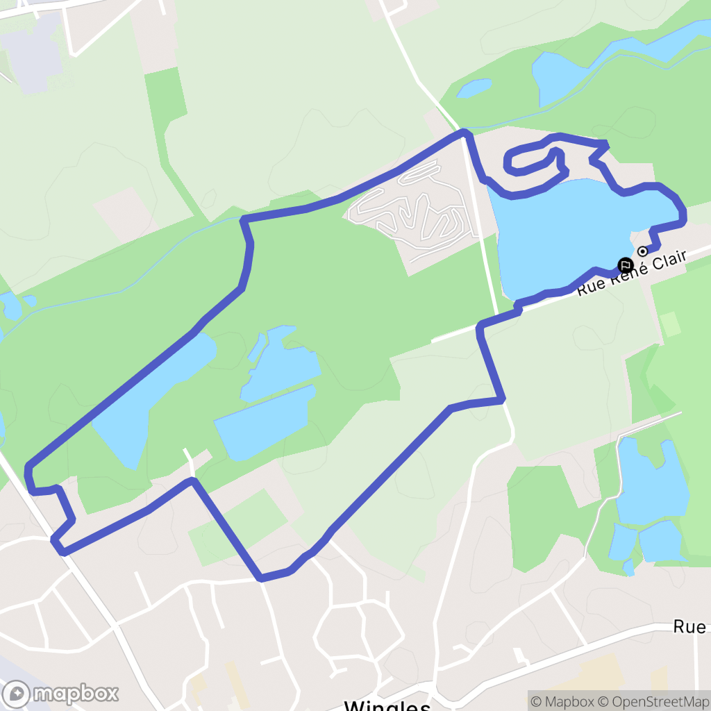 Wingles : carte du parcours de randonnée - France