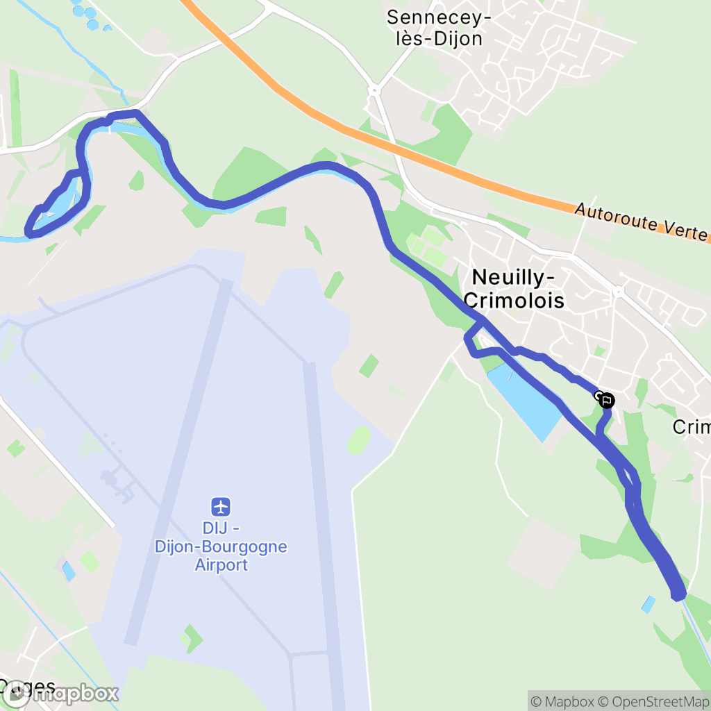 Neuilly-Crimolois : carte du parcours de randonnée - France