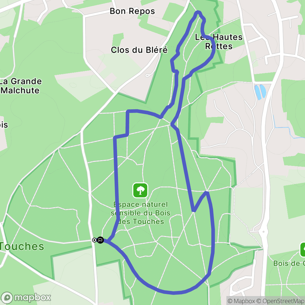 Ballan-Miré : carte du parcours de randonnée - France