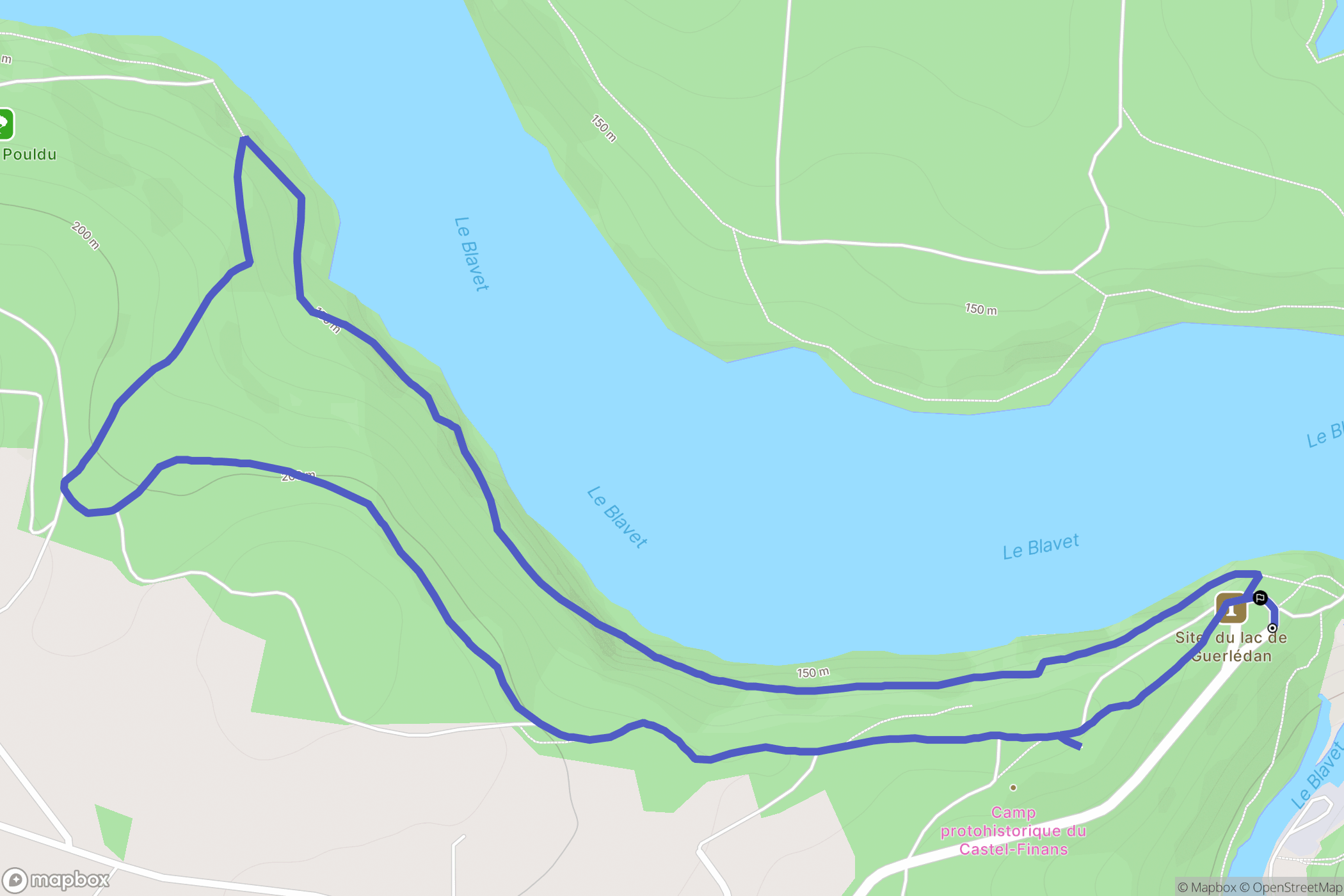 Saint-Aignan : carte du parcours de randonnée - France