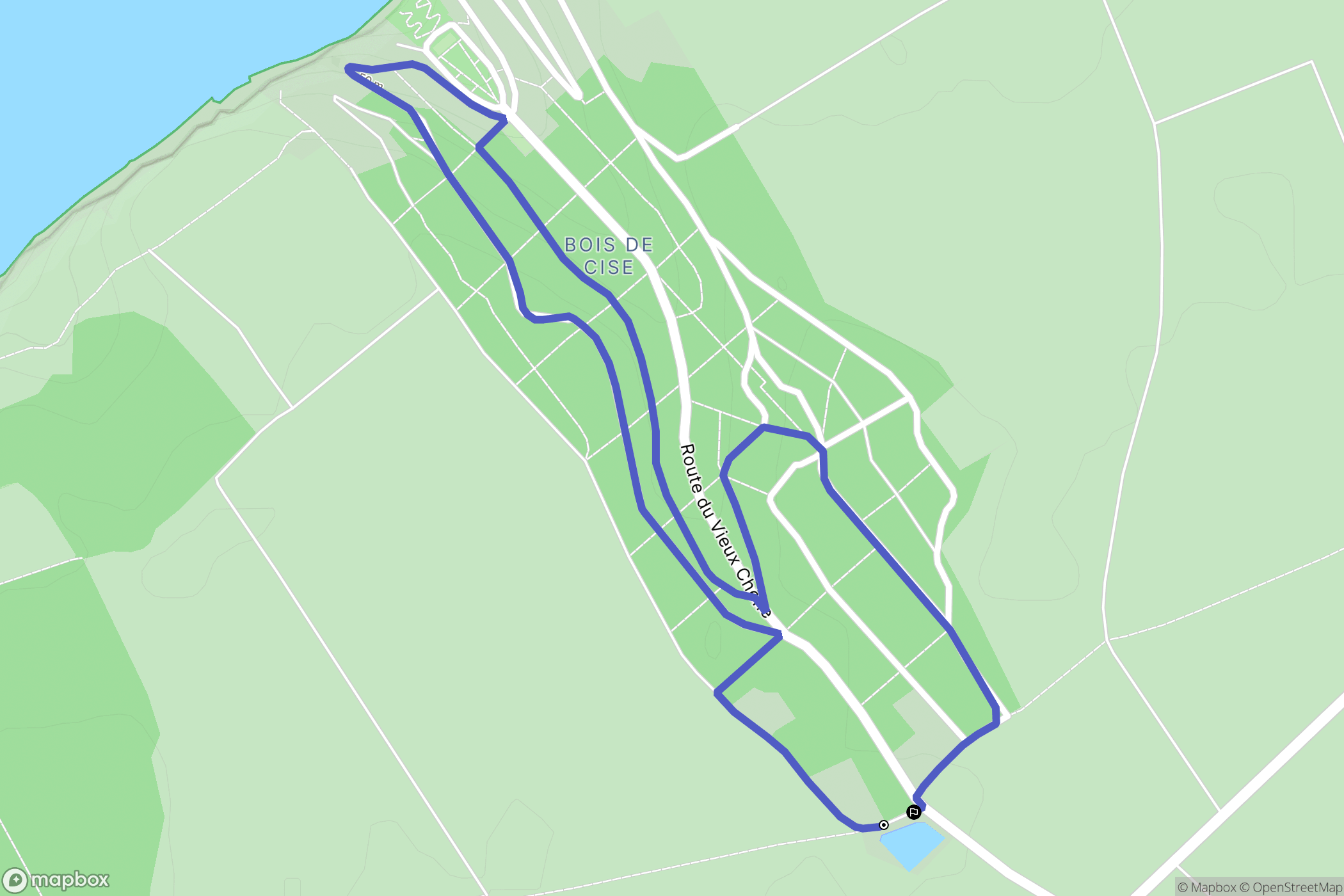 Ault : carte du parcours de randonnée - France
