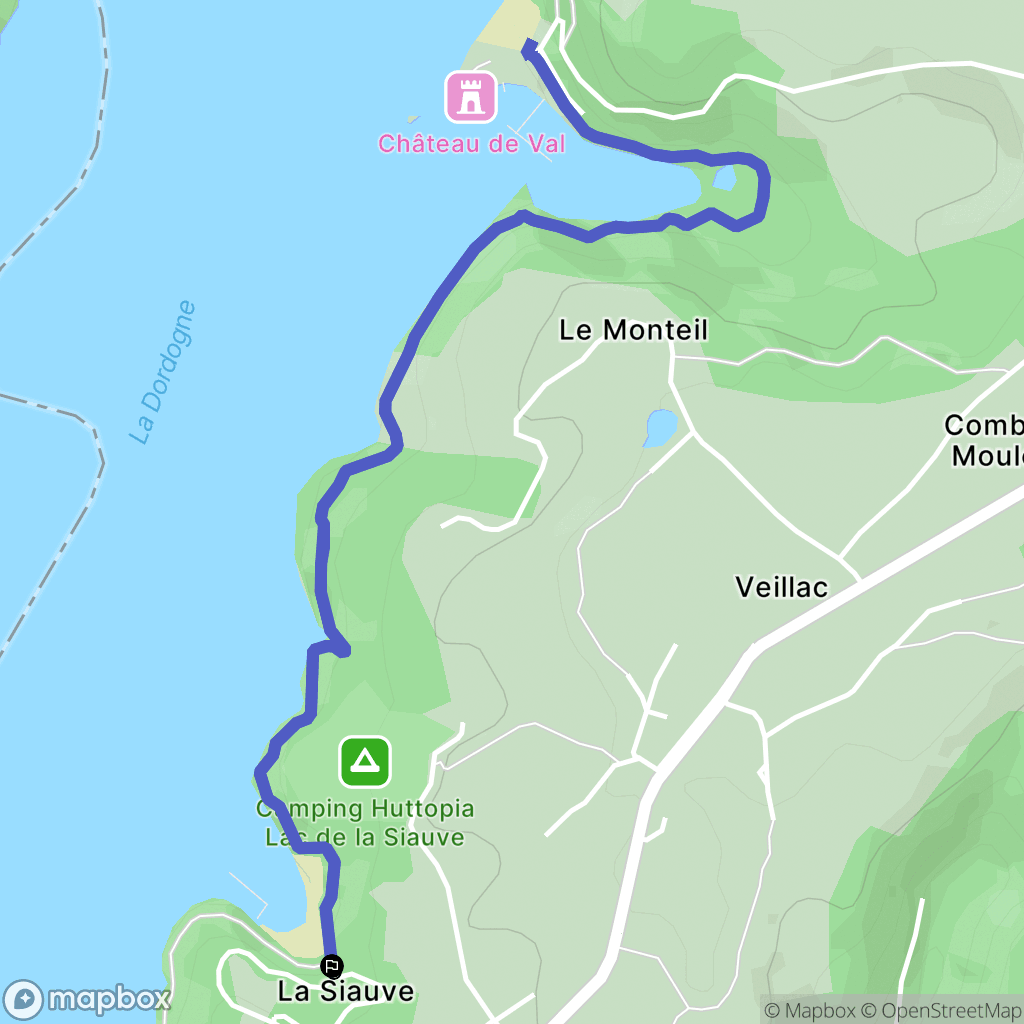 Lanobre : carte du parcours de randonnée - France