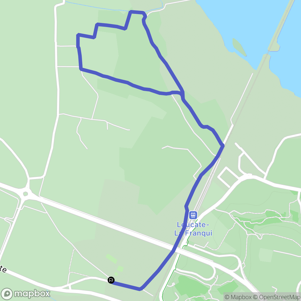 Leucate : carte du parcours de randonnée - France