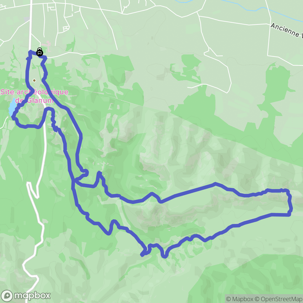 Saint-Rémy-de-Provence : carte du parcours de randonnée - France