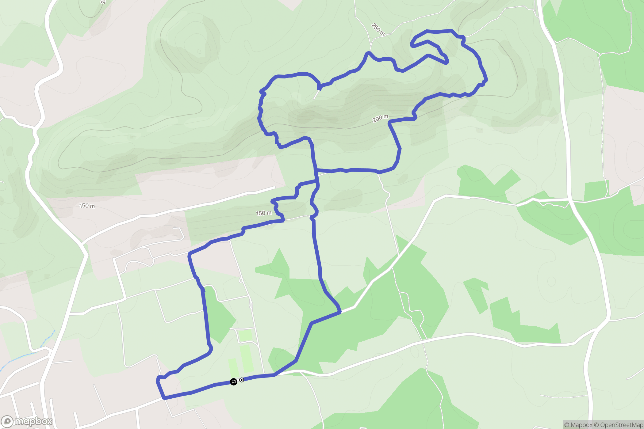 Pélissanne : carte du parcours de randonnée - France