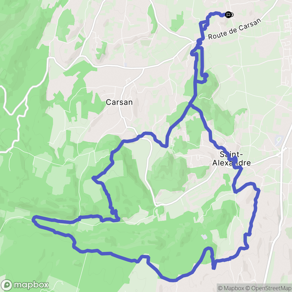 Pont-Saint-Esprit : carte du parcours de randonnée - France
