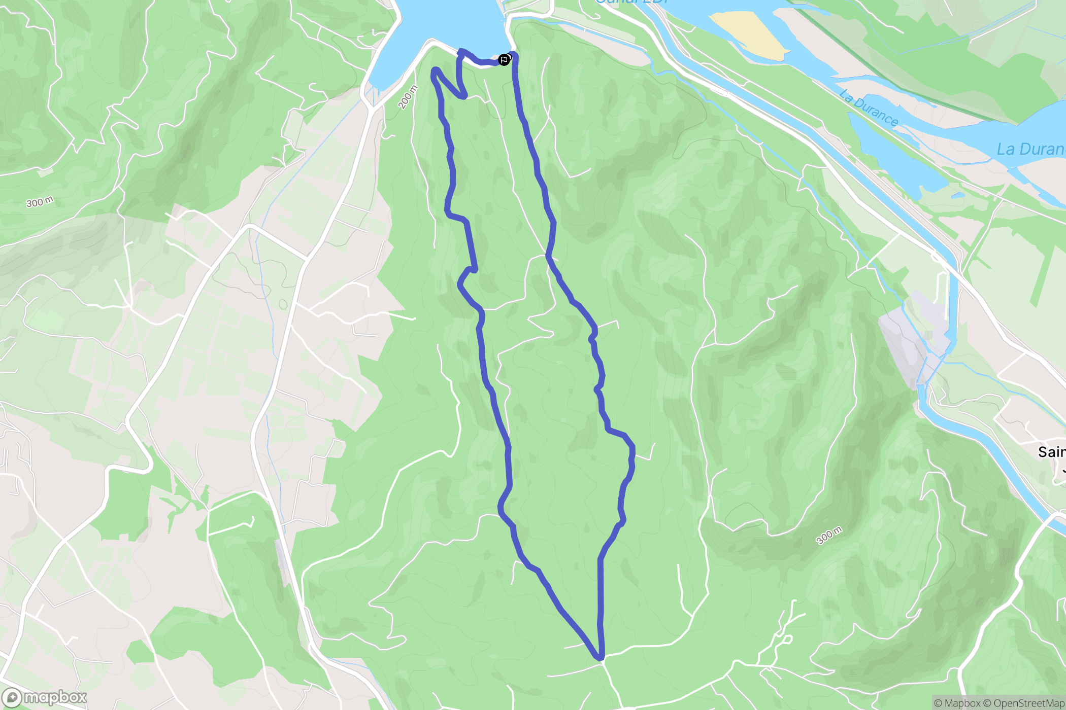 Rognes : carte du parcours de randonnée - France