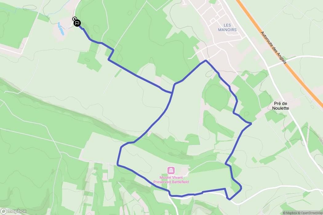 Aix-Noulette : carte du parcours de randonnée - France