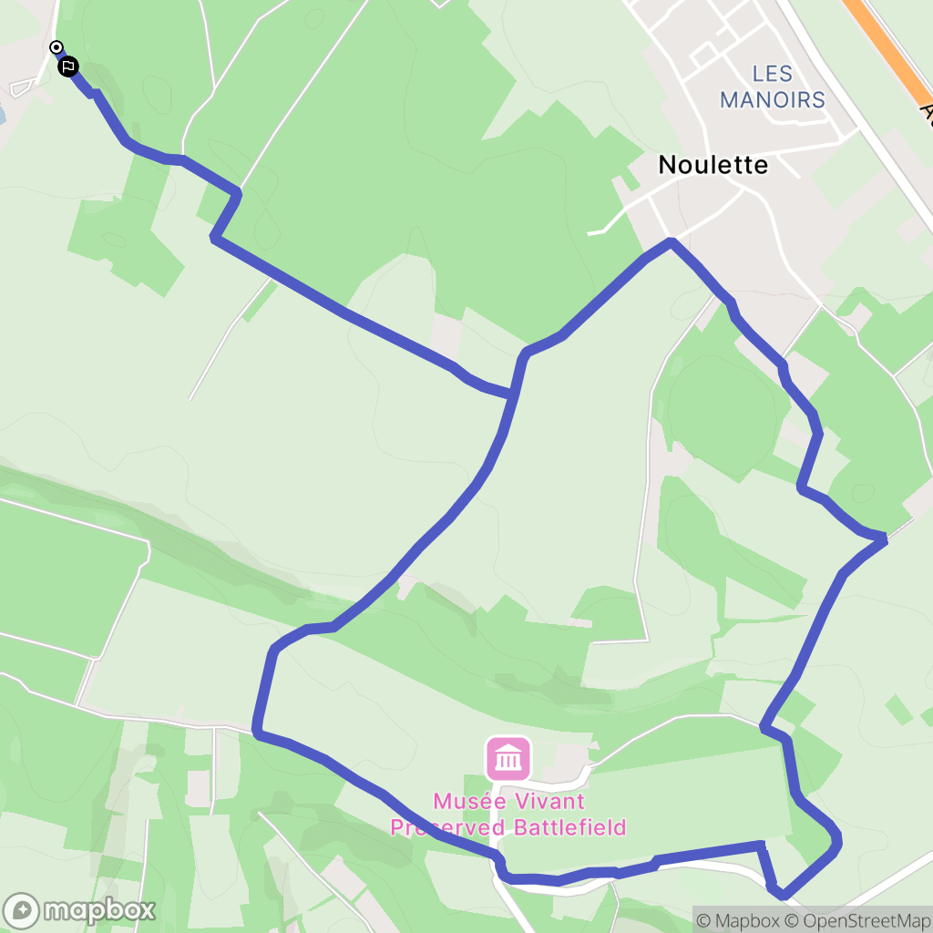 Aix-Noulette : carte du parcours de randonnée - France