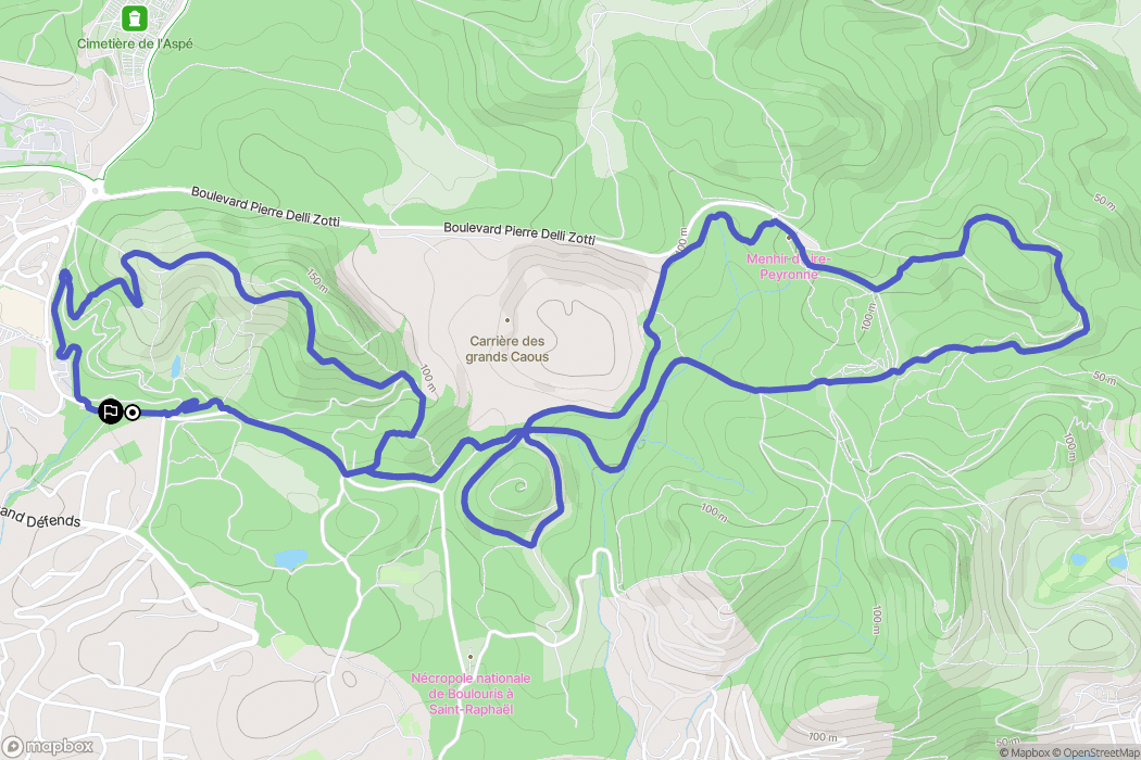 Saint-Raphaël : carte du parcours de randonnée - France