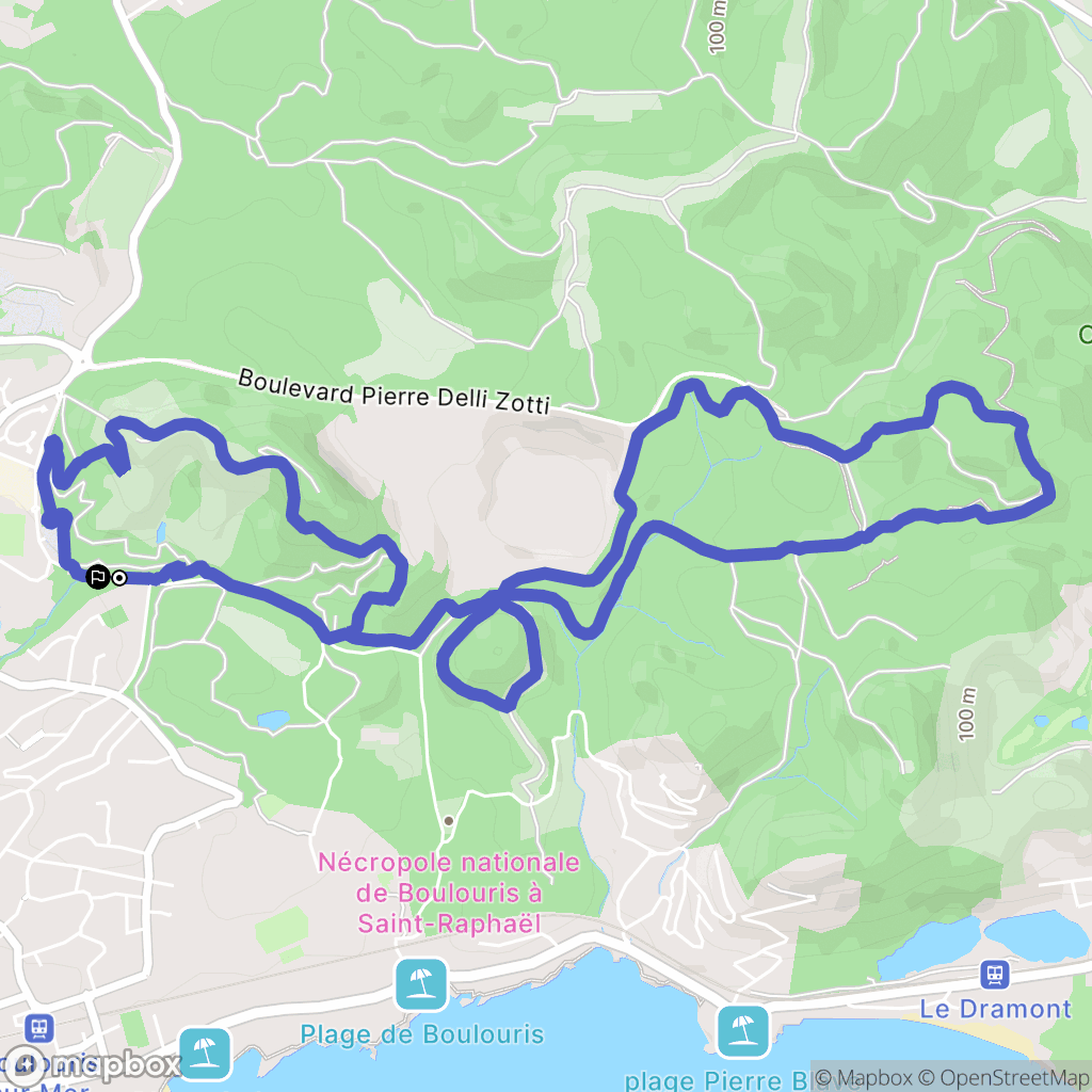 Saint-Raphaël : carte du parcours de randonnée - France