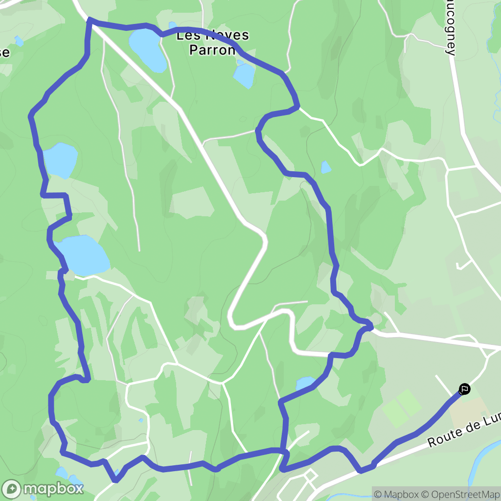Mélisey : carte du parcours de randonnée - France