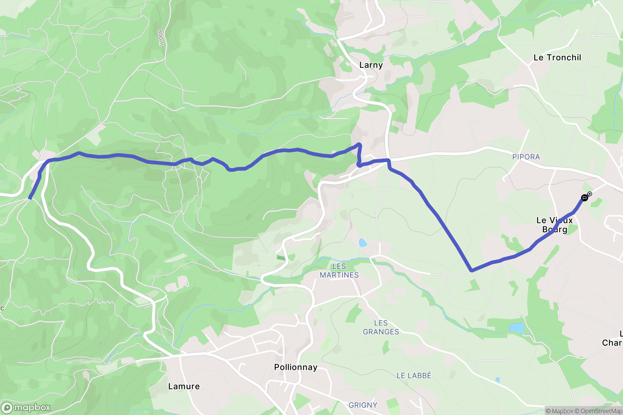 Sainte-Consorce : carte du parcours de randonnée - France