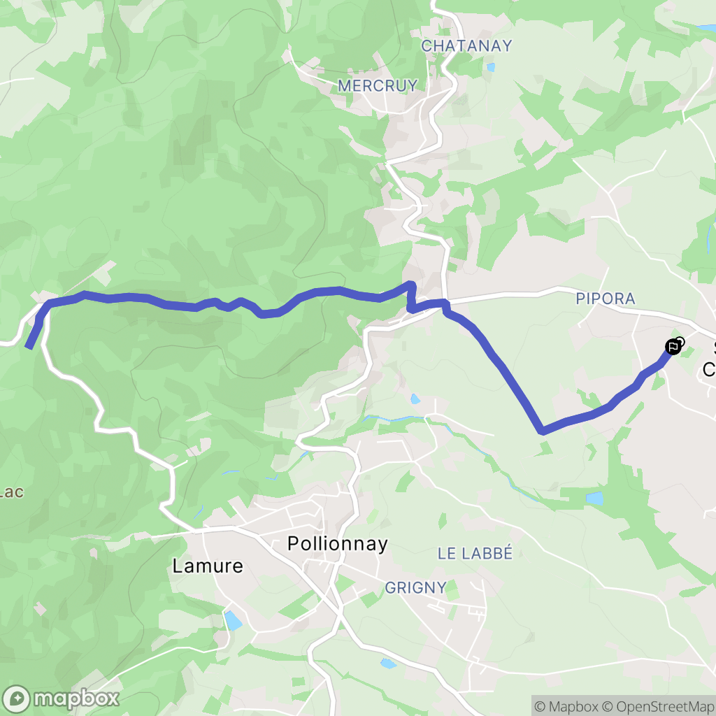Sainte-Consorce : carte du parcours de randonnée - France