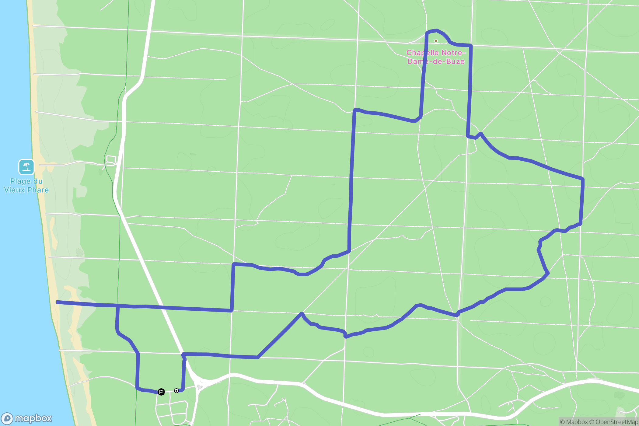 La Tremblade : carte du parcours de randonnée - France