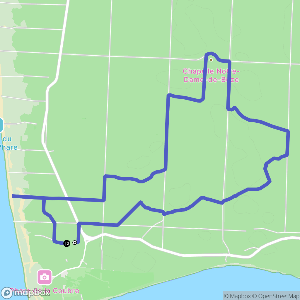 La Tremblade : carte du parcours de randonnée - France