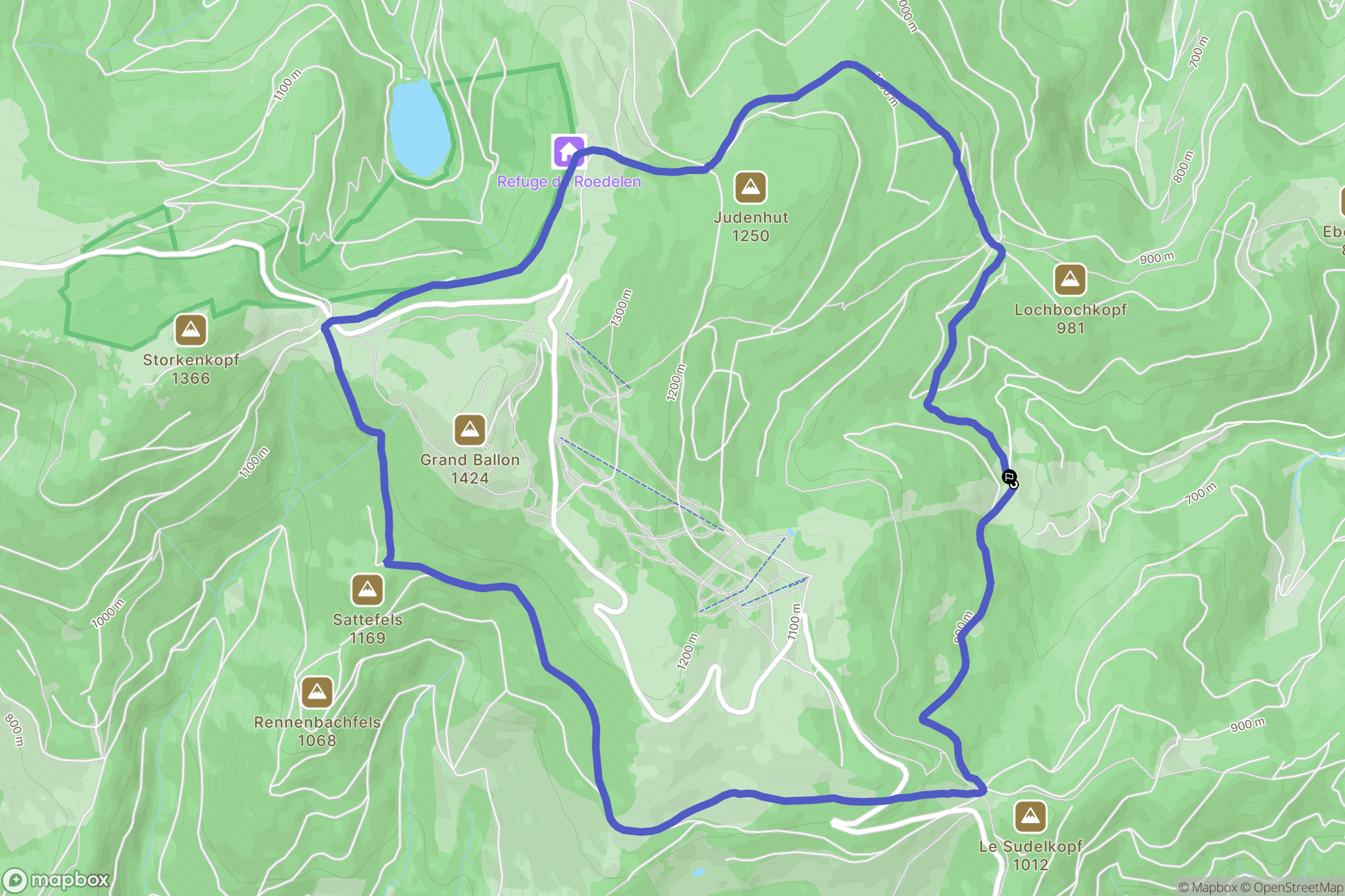Soultz-Haut-Rhin : carte du parcours de randonnée - France