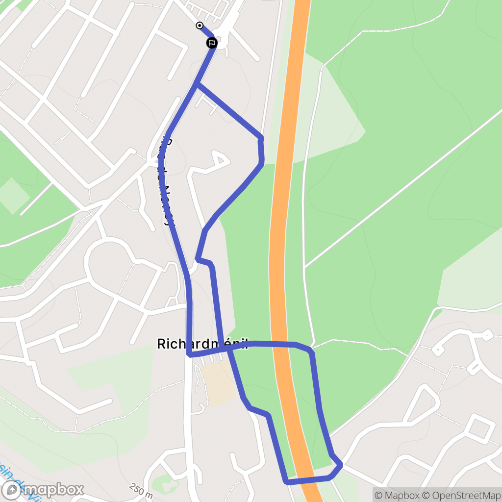 Richardménil : carte du parcours de randonnée - France