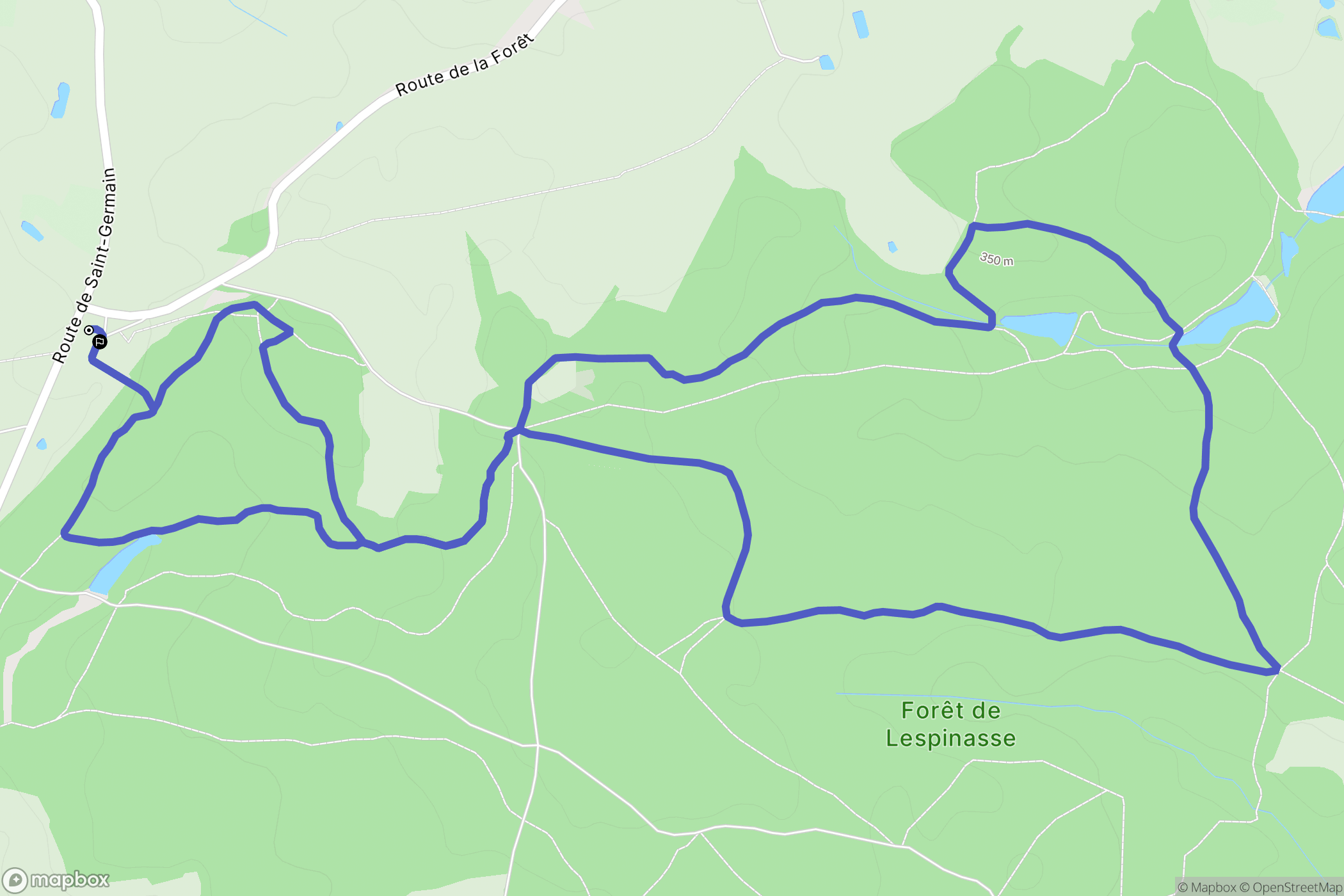 Vivans : carte du parcours de randonnée - France