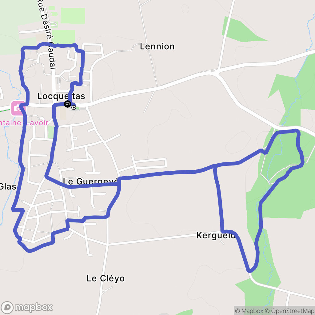 Locqueltas : carte du parcours de randonnée - France