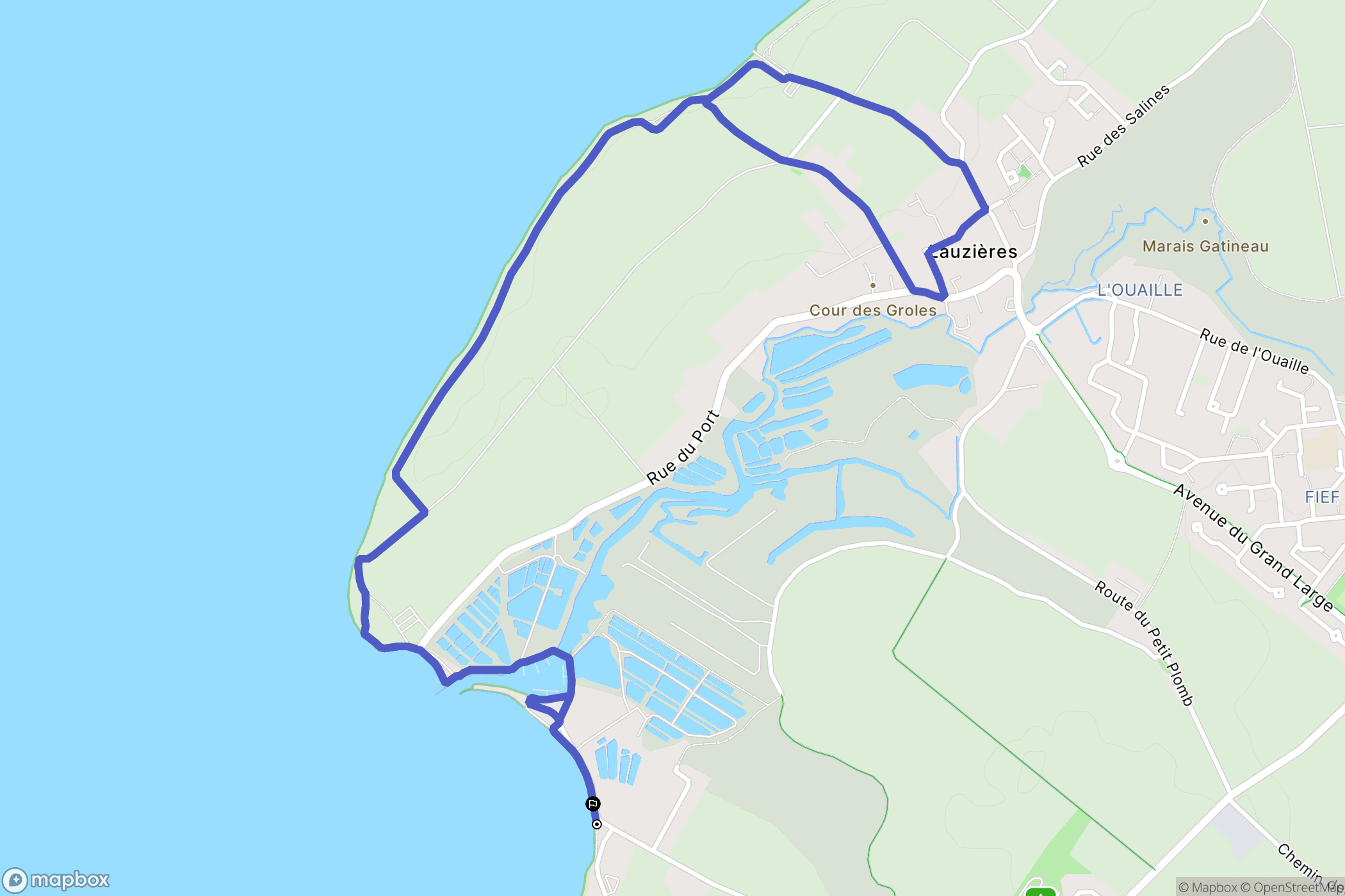 L'Houmeau : carte du parcours de randonnée - France