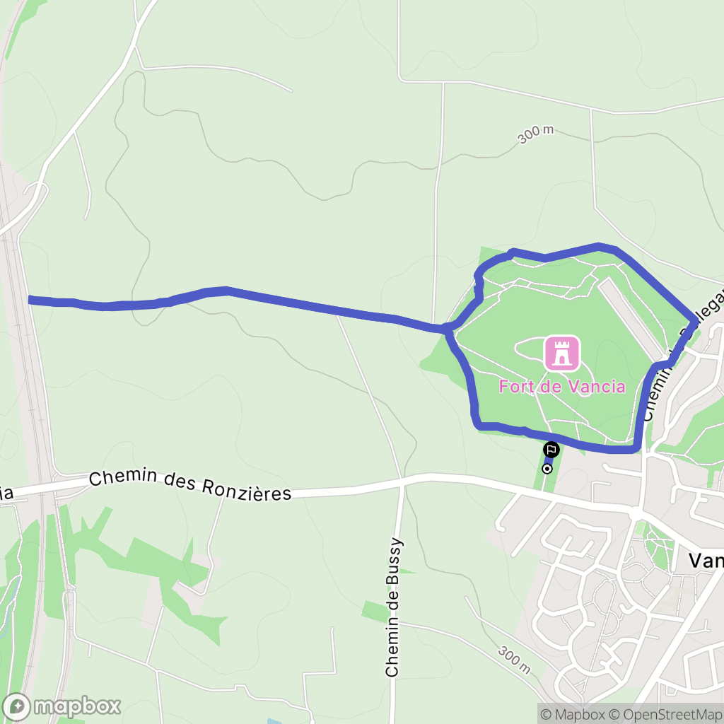 Rillieux-la-Pape : carte du parcours de randonnée - France