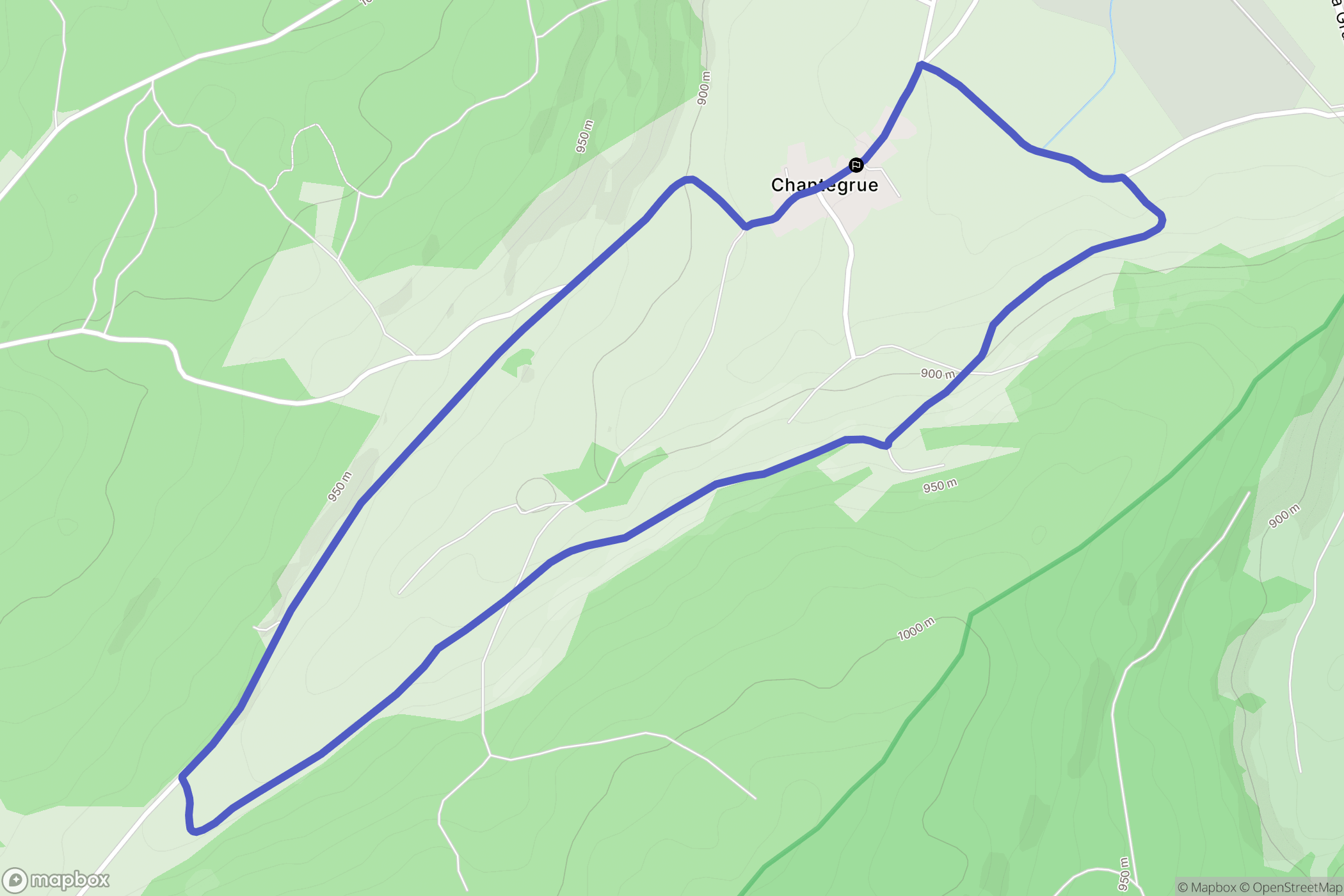 Vaux-et-Chantegrue : carte du parcours de randonnée - France