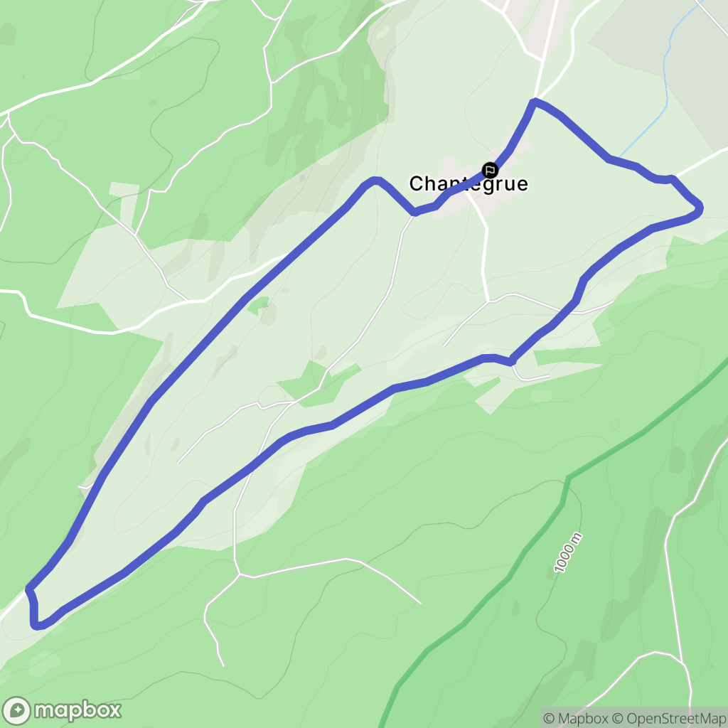 Vaux-et-Chantegrue : carte du parcours de randonnée - France
