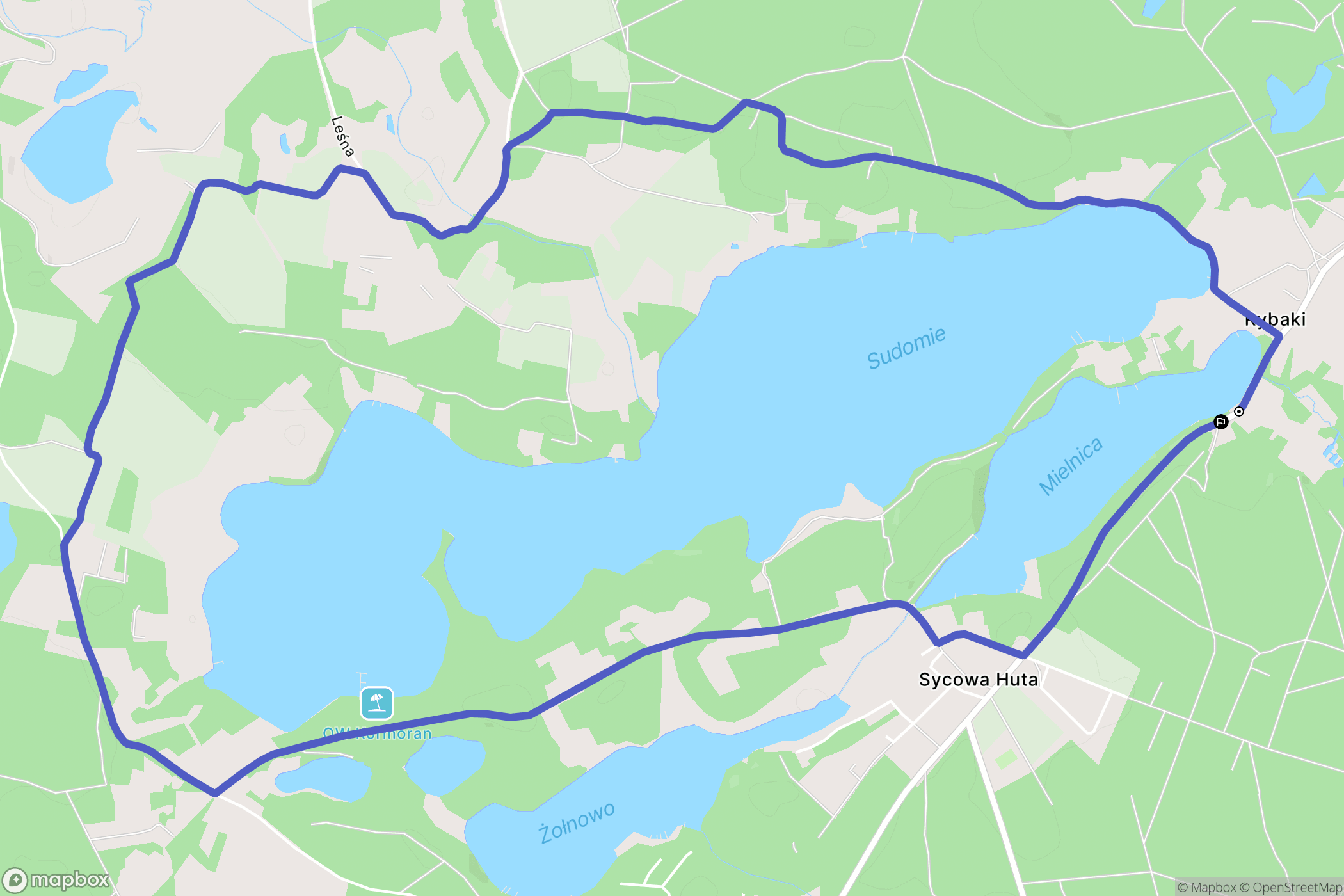 Sycowa Huta: mapa trasy - Poland
