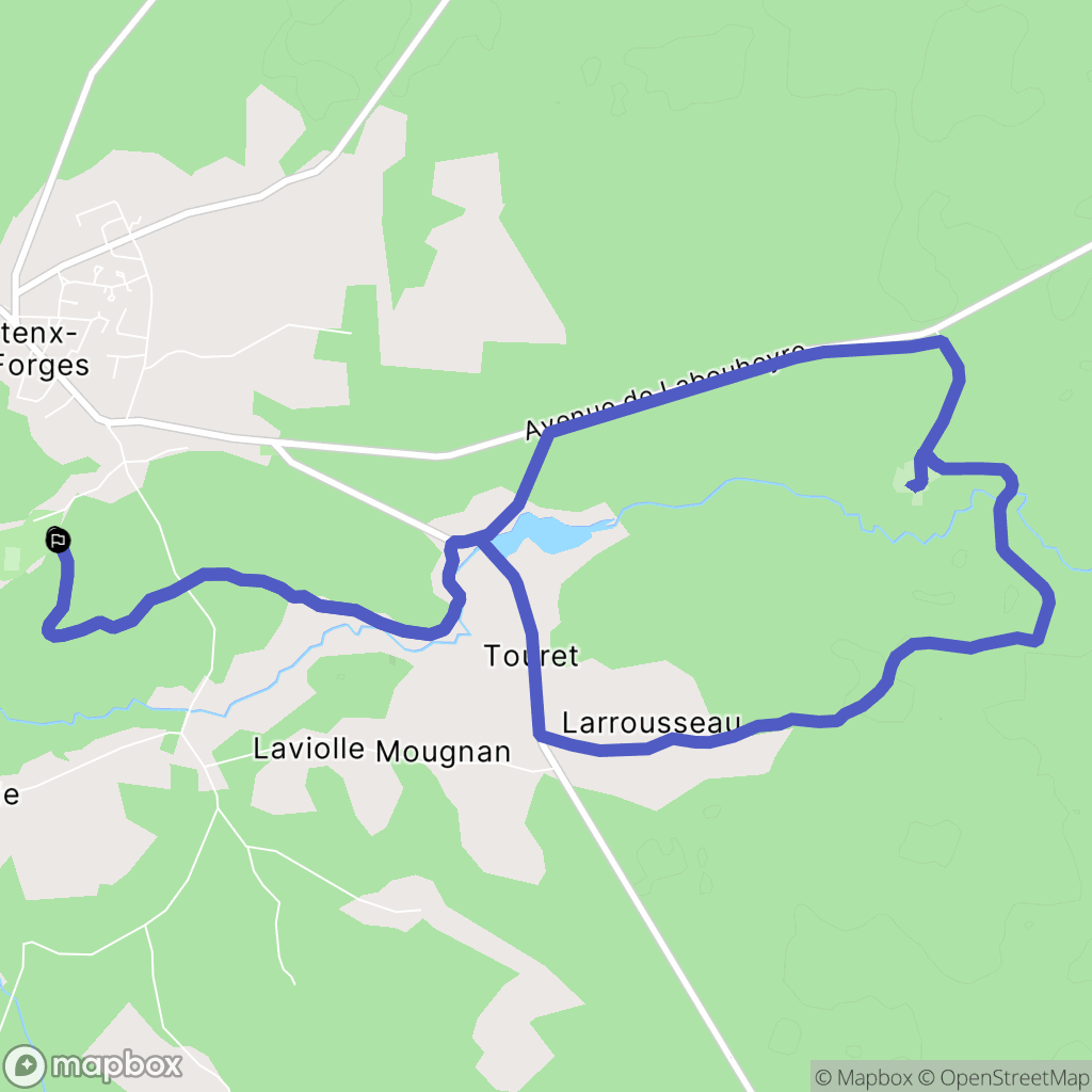 Pontenx-les-Forges : carte du parcours de randonnée - France