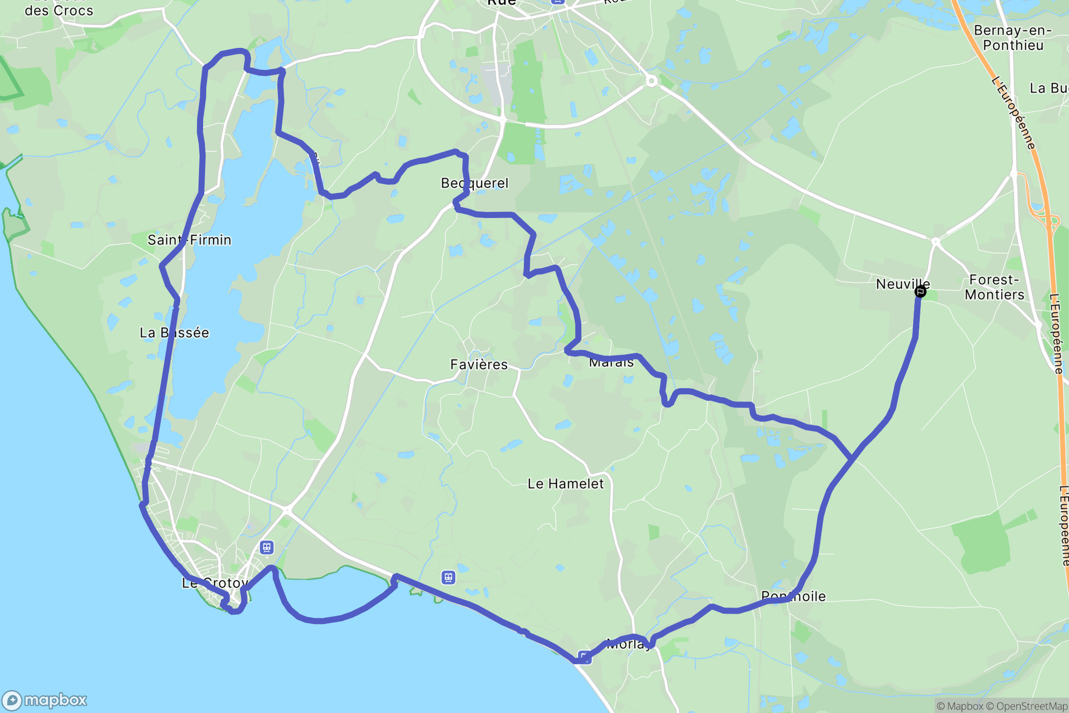 Forest-Montiers : carte du parcours de randonnée - France