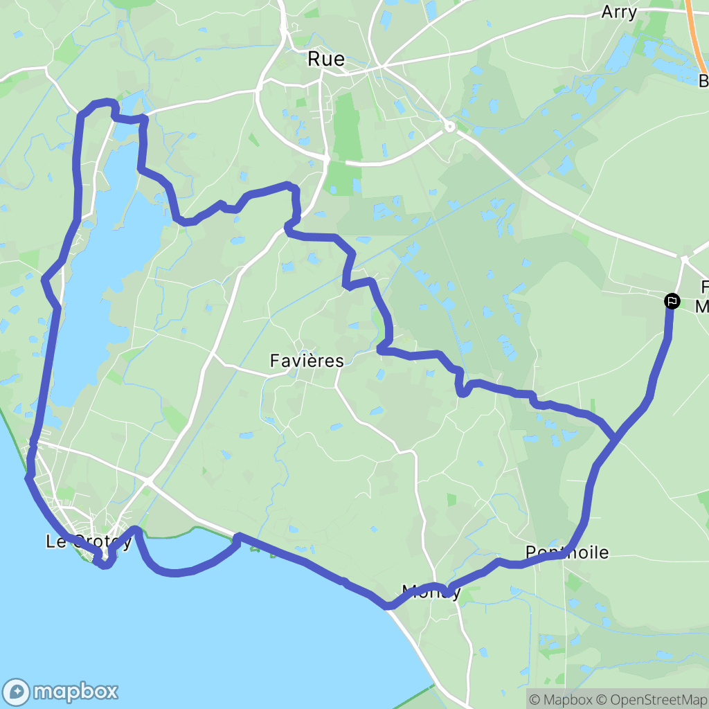 Forest-Montiers : carte du parcours de randonnée - France