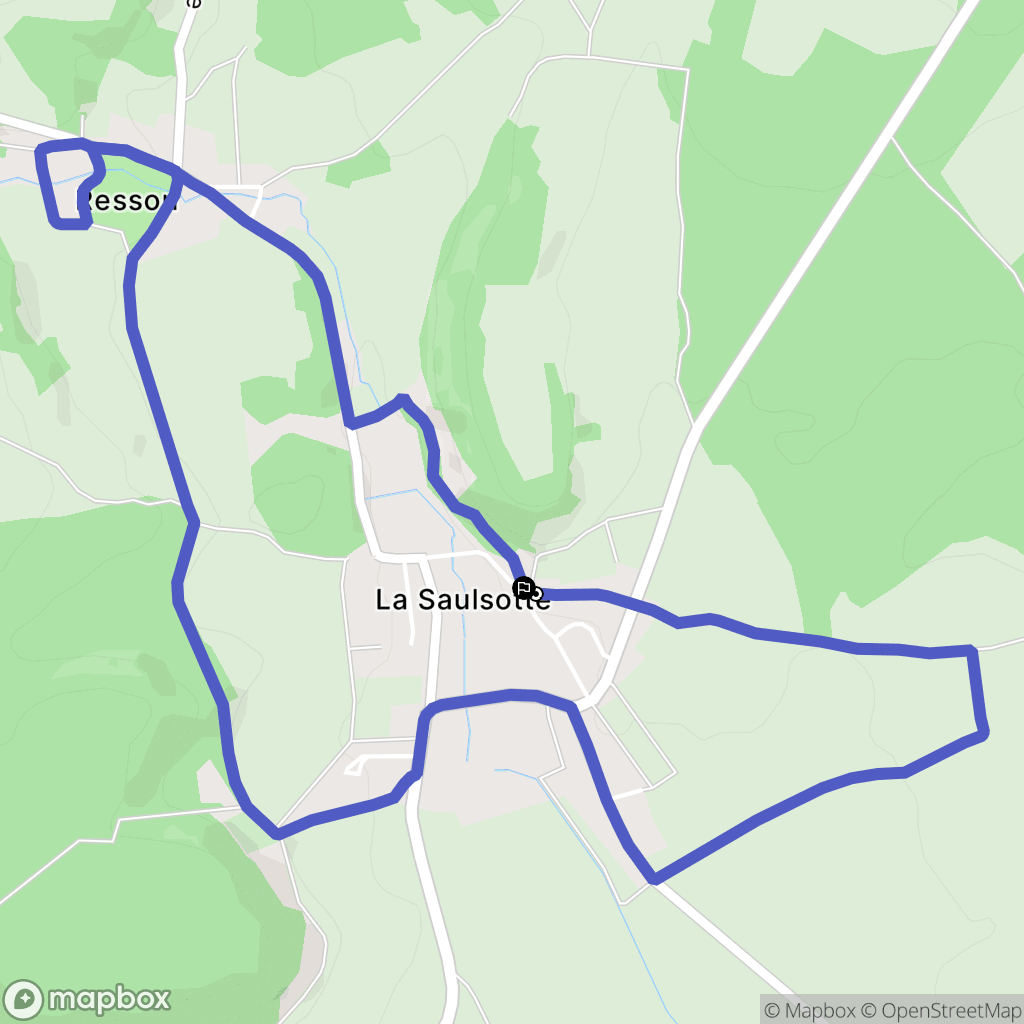 La Saulsotte : carte du parcours de randonnée - France
